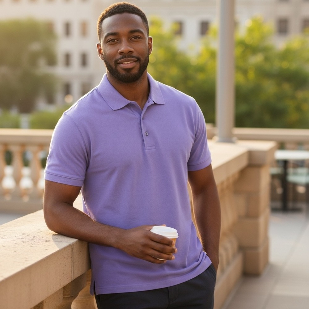 Architect Golf Performance Polo Shirt Mens XXL Purple Short Sleeve Moisture Wick